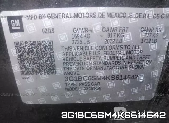 3G1BC6SM4KS614542 фото 10