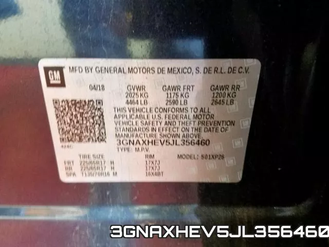 3GNAXHEV5JL356460 фото 2