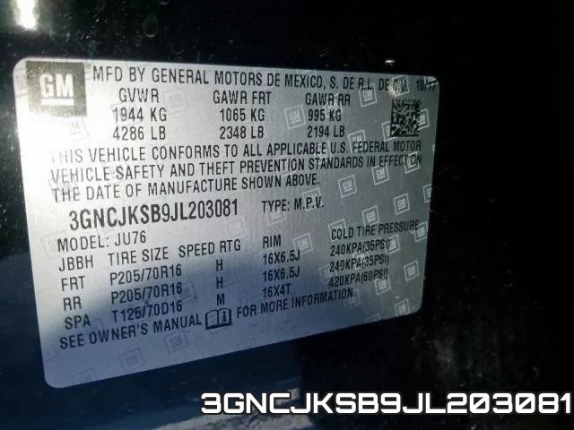 3GNCJKSB9JL203081 фото 2
