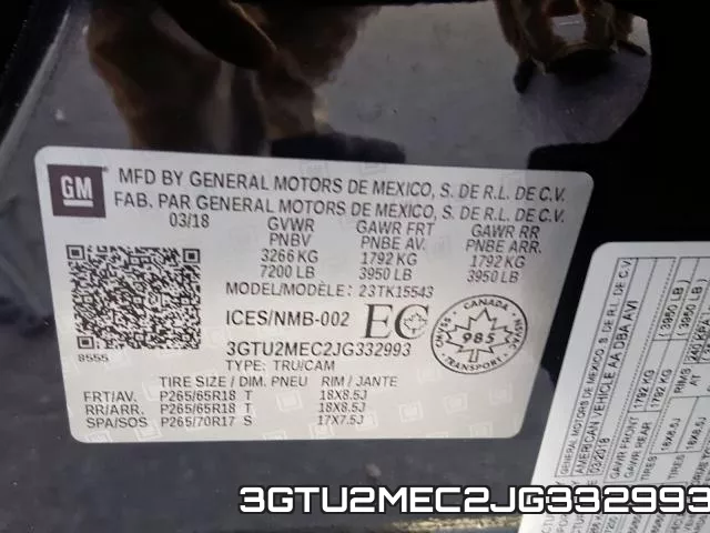 3GTU2MEC2JG332993 фото 2