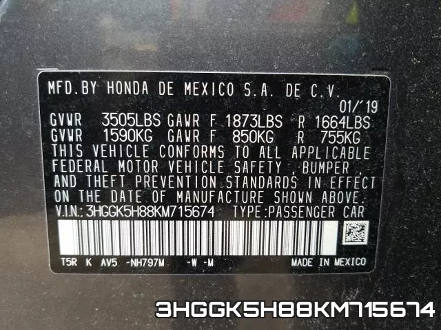 3HGGK5H88KM715674 фото 2