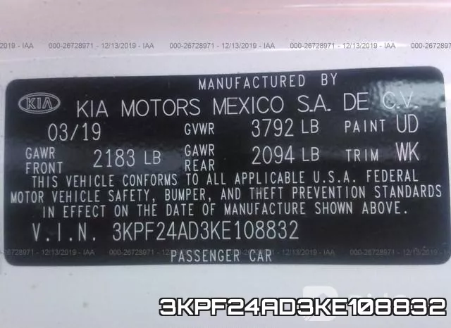 3KPF24AD3KE108832 фото 6