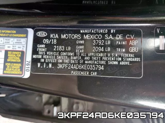 3KPF24AD6KE035794 фото 2