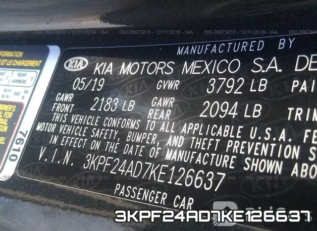 3KPF24AD7KE126637 фото 8