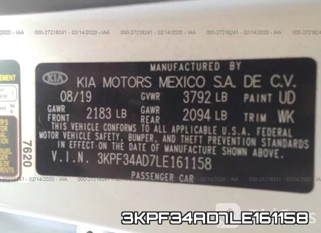 3KPF34AD7LE161158 фото 10