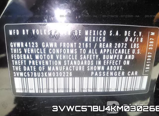 3VWC57BU4KM030266 фото 10