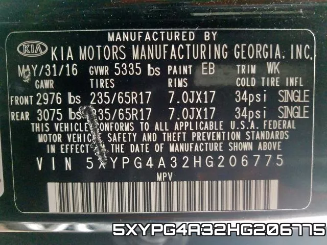 5XYPG4A32HG206775 фото 2