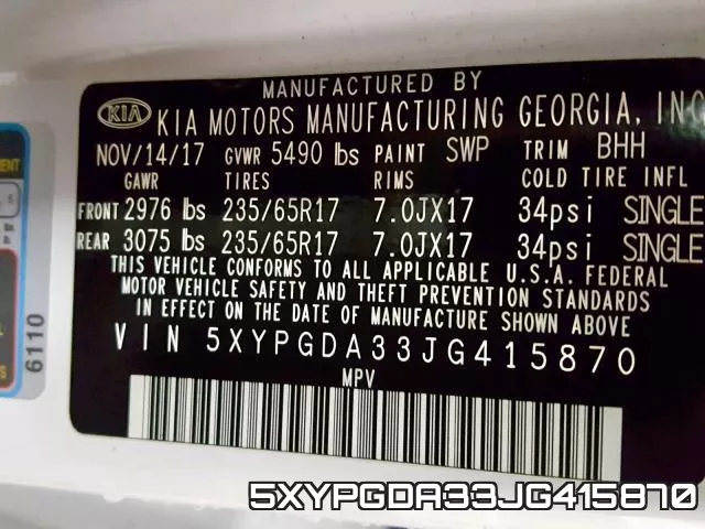 5XYPGDA33JG415870 фото 2