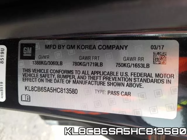 KL8CB6SA5HC813580 фото 2