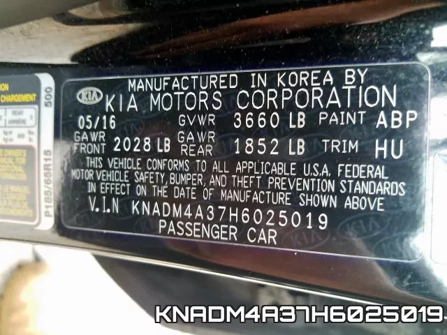 KNADM4A37H6025019 фото 2