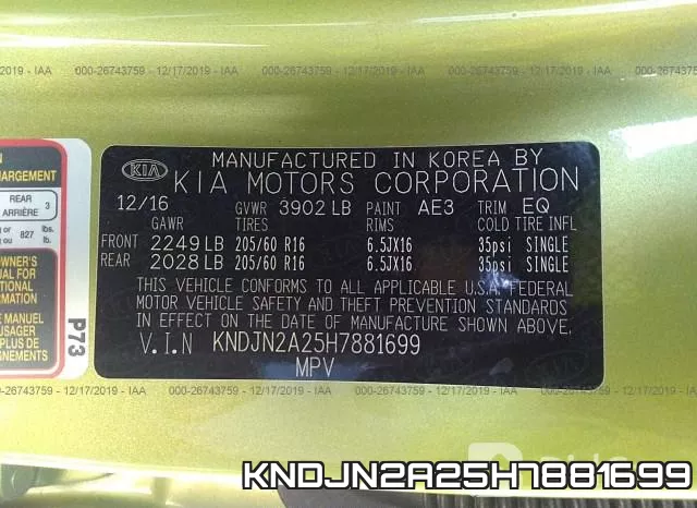 KNDJN2A25H7881699 фото 7