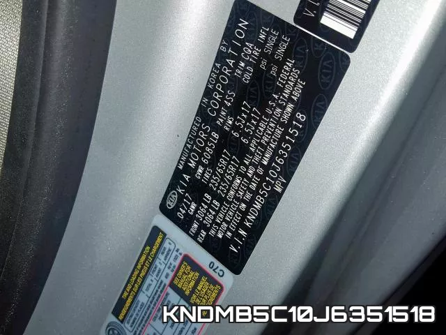 KNDMB5C10J6351518 фото 2