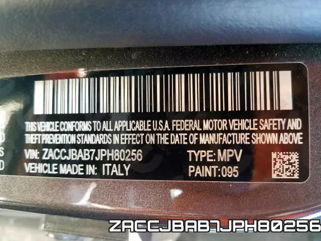 ZACCJBAB7JPH80256 фото 2