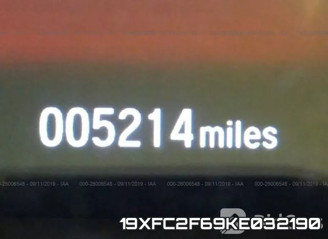 19XFC2F69KE032190 фото 8