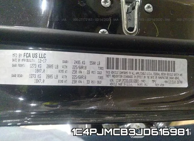 1C4PJMCB3JD616981 фото 10