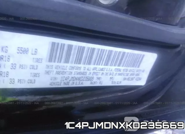 1C4PJMDNXKD235669 фото 6
