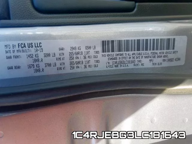 1C4RJEBG3LC181643 фото 2