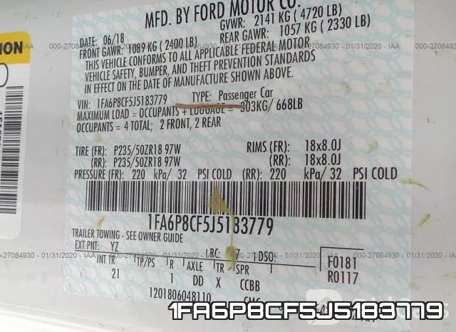 1FA6P8CF5J5183779 фото 10