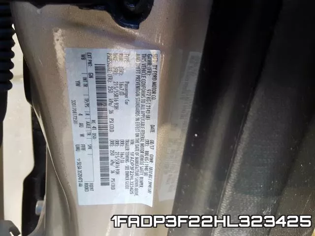 1FADP3F22HL323425 фото 2