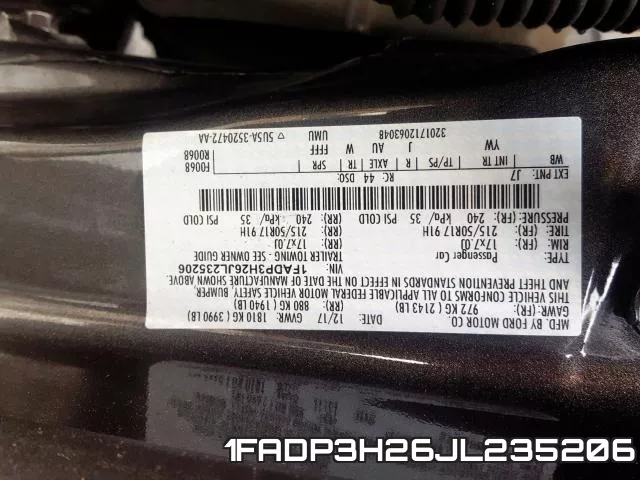 1FADP3H26JL235206 фото 2