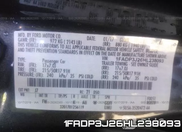 1FADP3J26HL238093 фото 10