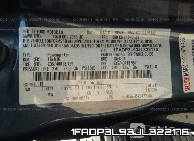 1FADP3L93JL322176 фото 10