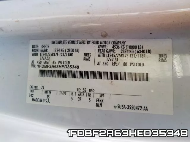 1FDBF2A63HED35348 фото 2