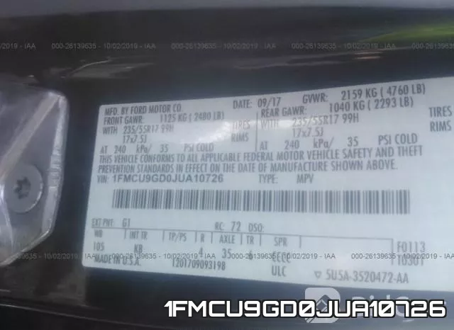 1FMCU9GD0JUA10726 фото 8