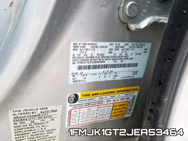 1FMJK1GT2JEA53464 фото 2