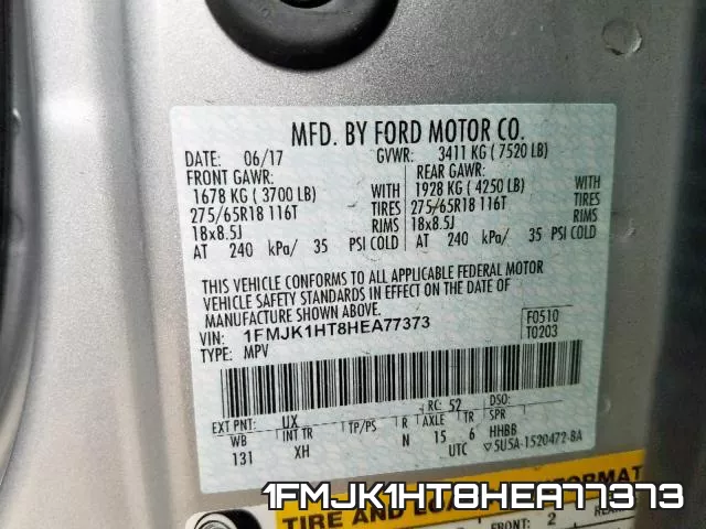 1FMJK1HT8HEA77373 фото 2