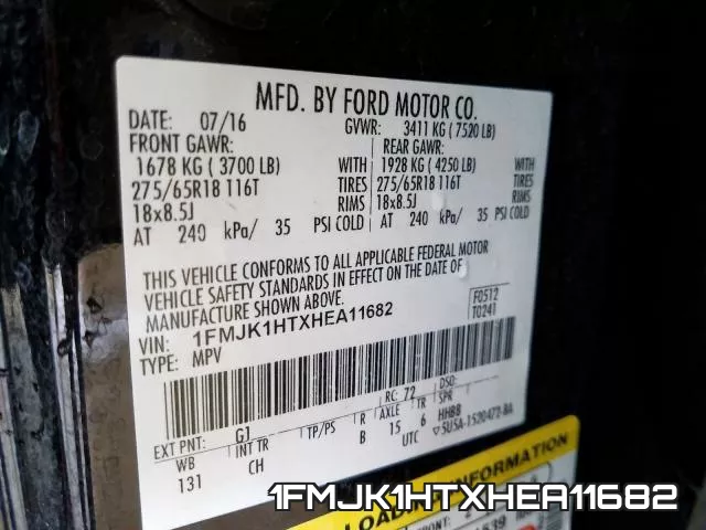 1FMJK1HTXHEA11682 фото 2