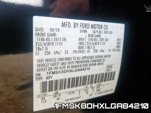 1FMSK8DHXLGA84210 фото 2