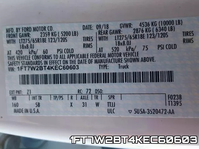 1FT7W2BT4KEC60603 фото 2