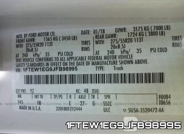 1FTEW1EG9JFB98995 фото 10