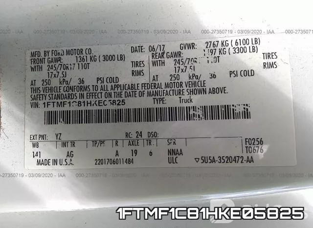 1FTMF1C81HKE05825 фото 3