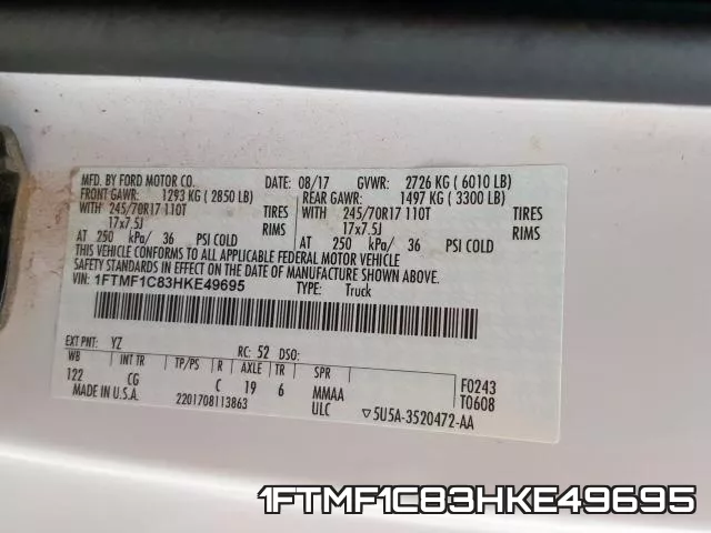 1FTMF1C83HKE49695 фото 2
