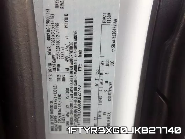 1FTYR3XG0JKB27740 фото 2