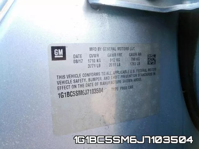 1G1BC5SM6J7103504 фото 2