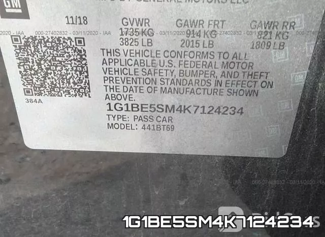 1G1BE5SM4K7124234 фото 10