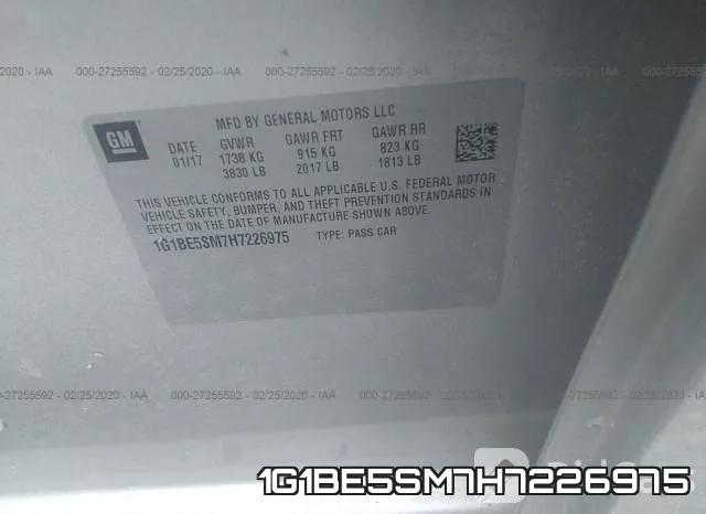 1G1BE5SM7H7226975 фото 10