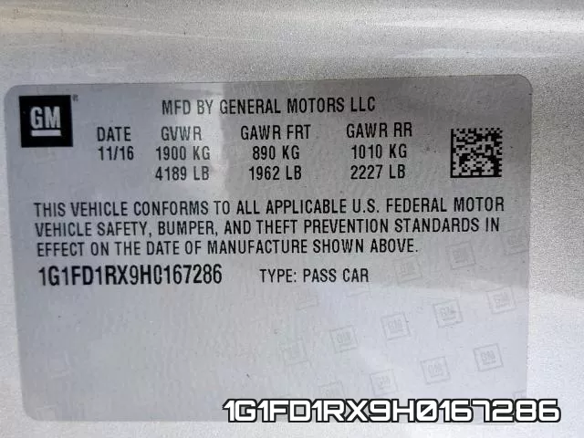 1G1FD1RX9H0167286 фото 2
