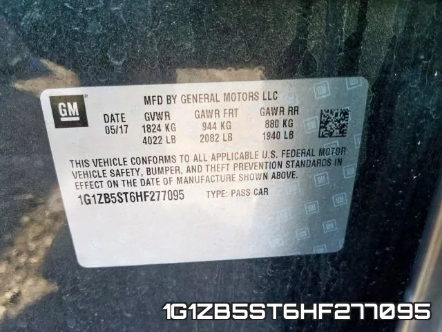 1G1ZB5ST6HF277095 фото 2