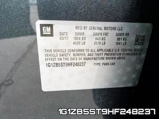 1G1ZB5ST9HF248237 фото 2