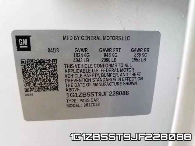 1G1ZB5ST9JF228088 фото 2