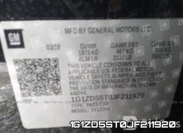 1G1ZD5ST0JF211920 фото 10