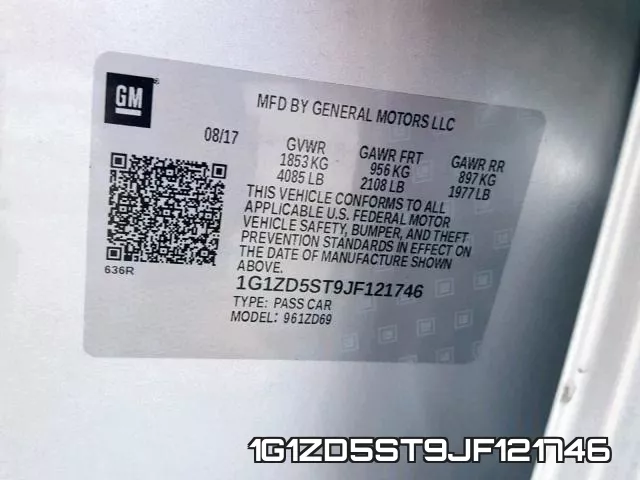 1G1ZD5ST9JF121746 фото 2