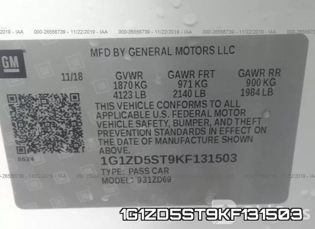 1G1ZD5ST9KF131503 фото 10