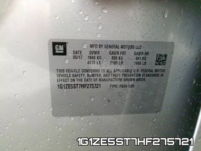 1G1ZE5ST7HF275721 фото 2