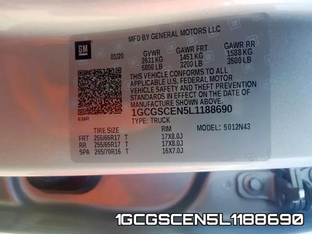1GCGSCEN5L1188690 фото 2