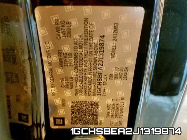 1GCHSBEA2J1319874 фото 2
